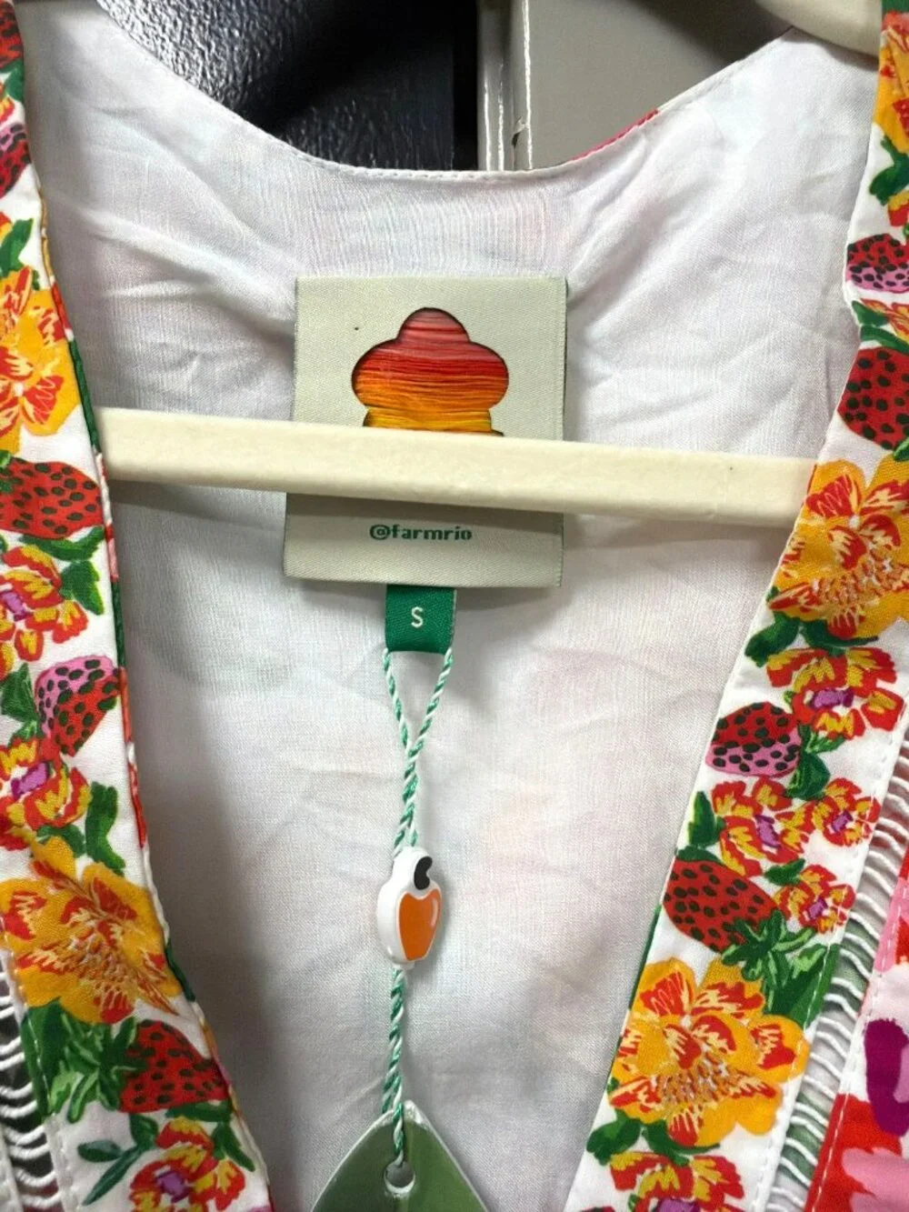 Anthropologie Farm Rio Flowerful Printed Romper Shorts Belt Small New - Picture 8 of 9